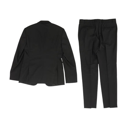 Black Solid 2pc Suit