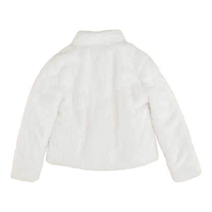 White Solid Fur Jacket