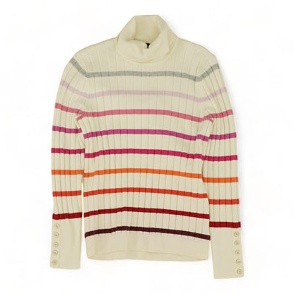 Multi Striped Turtleneck Sweater