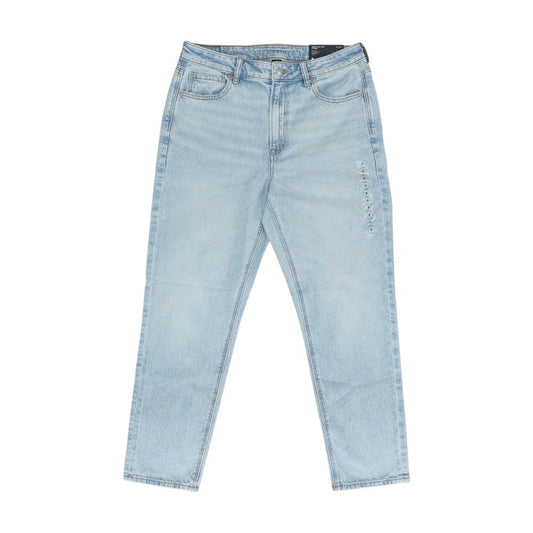 Blue Short Mom Straight Leg Jeans