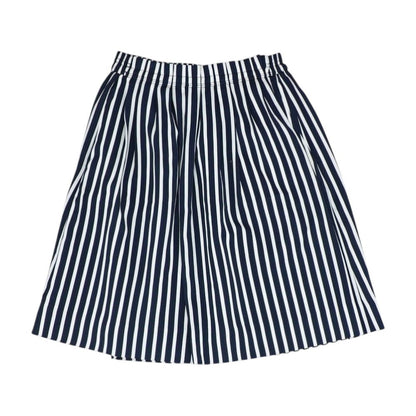 Navy Striped Midi Skirt