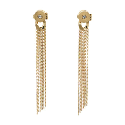 Gold Tone Hydra Fringe Drop Convertible Earrings