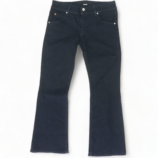 Indigo Solid Mid Rise Bootcut Jeans