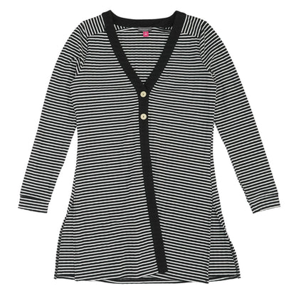Black Striped Cardigan Sweater