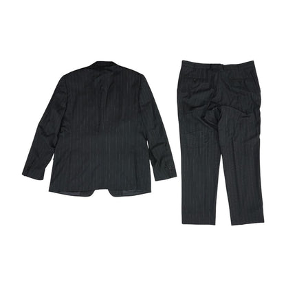 Gray Striped Wool 2pc Suit