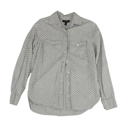 Gray Polka Dot Button Down