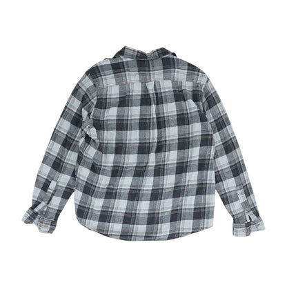 Gray Plaid Flannel Button Down
