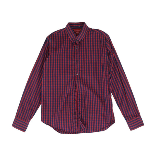 Red Check Long Sleeve Button Down