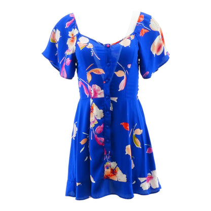 Blue Floral Mini Dress