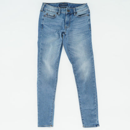 Blue Solid Low Rise Jeans