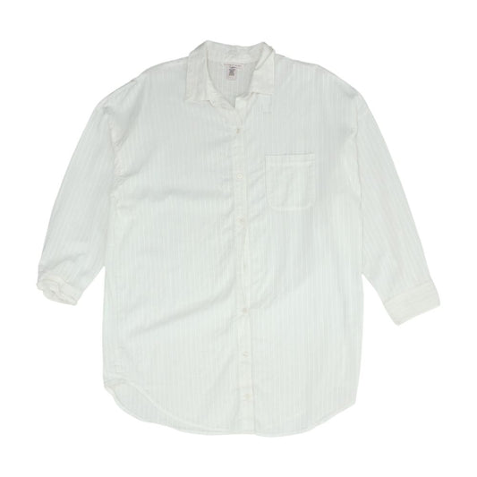 White Solid Pajama Top