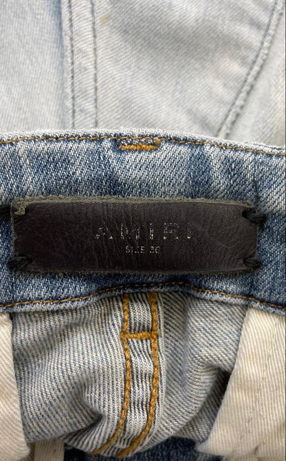 Flap Pocket Distressed Ripped Skinny Jeans