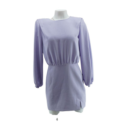 Lavender Solid Midi Dress