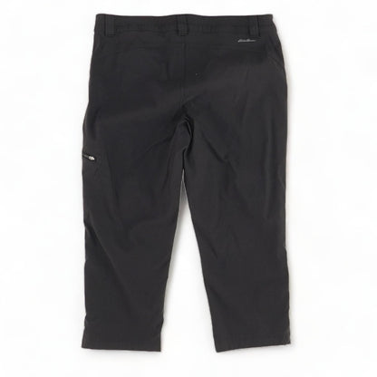 Charcoal Solid Capri Pants