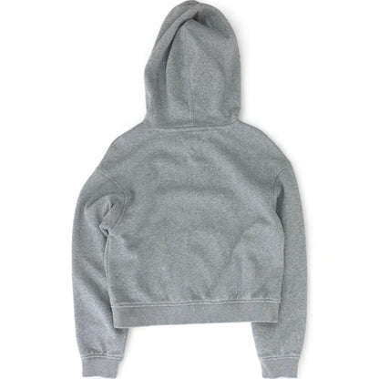 Gray Embroidered Detail Hoodie