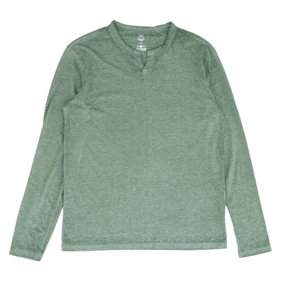 Green Solid V Neck T-Shirt – Unclaimed Baggage