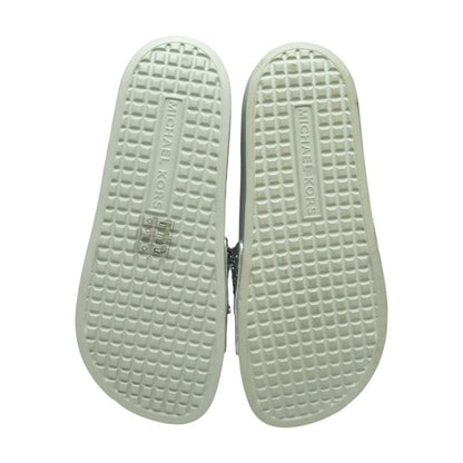 Silver Casual Slide Sandals