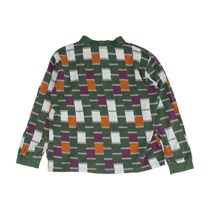 Green Check Long Sleeve Polo