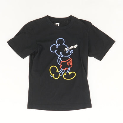 Black Mickey Mouse Character Crewneck T-Shirt
