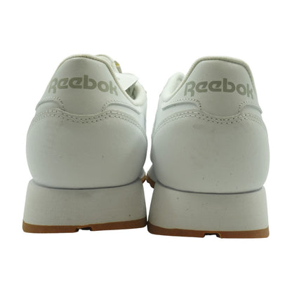 White Leather Low Top Athletic Shoes
