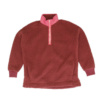 Pink Solid 1/4 Zip Pullover