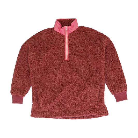 Pink Solid 1/4 Zip Pullover