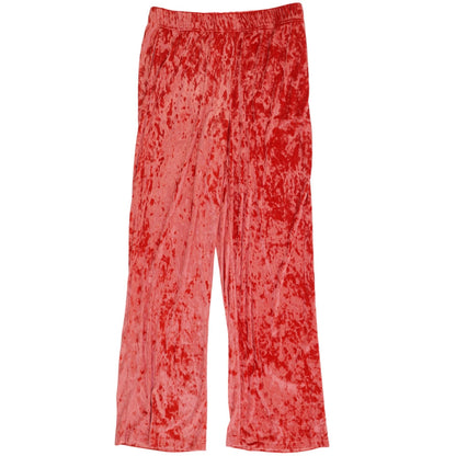 Red Solid Active Pants