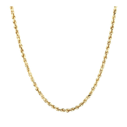 14K Gold Rope Chain Necklace