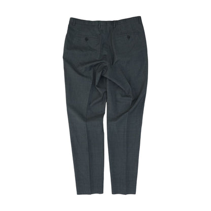 Gray Solid Dress Pants