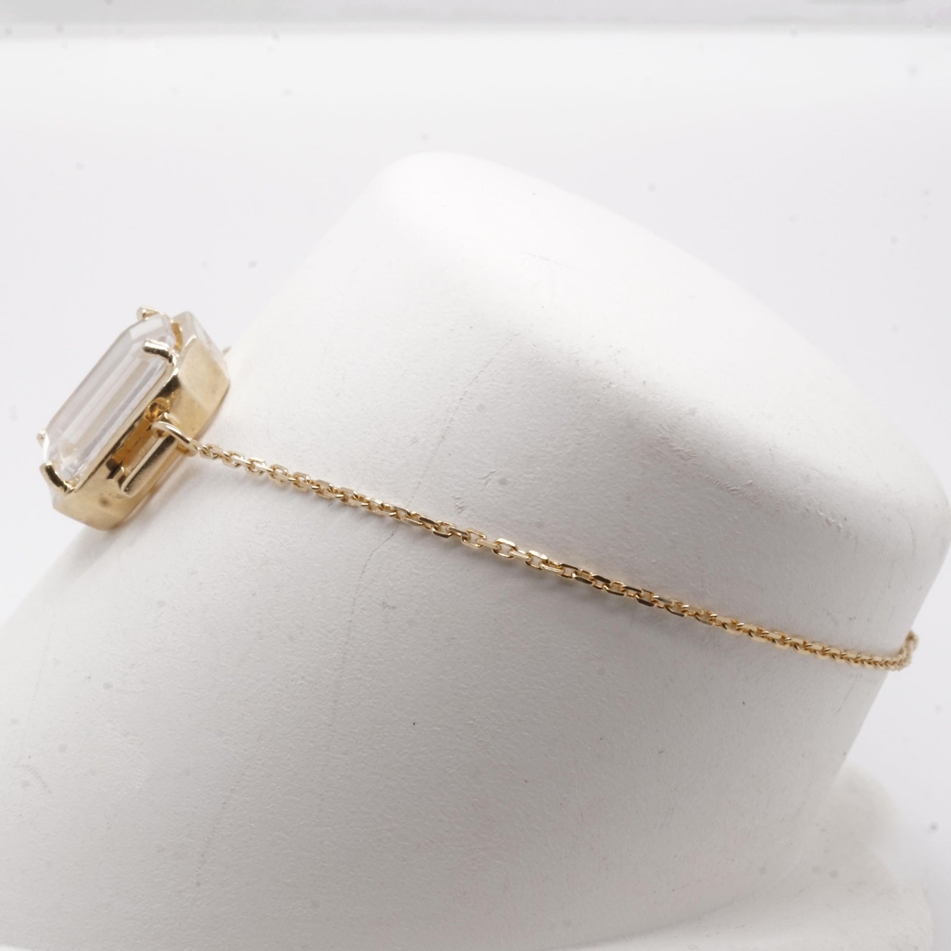 Small Chain Link Bracelet + Mini Pave Diamond Link Connector Clasp