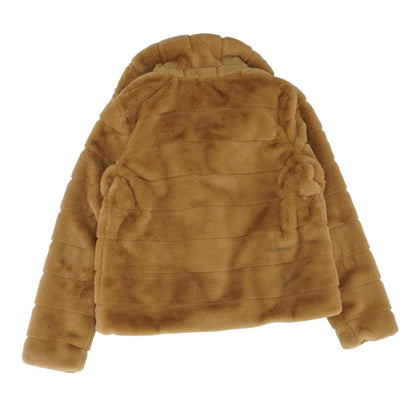 Brown Solid Fur Jacket