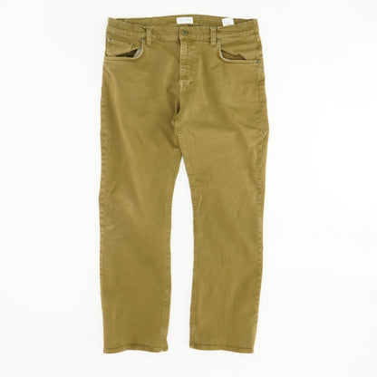 Brown Solid Straight Jeans