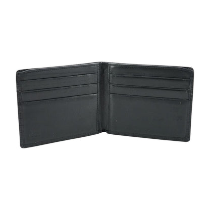 Black Lizard Skin Bifold Leather Wallet