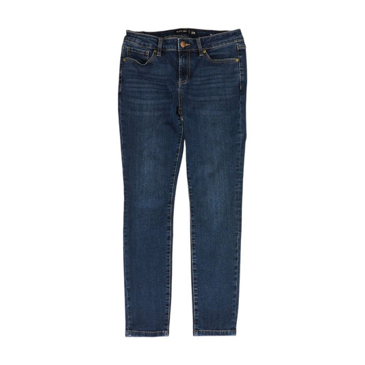 Navy Mid Rise Skinny Leg Jeans