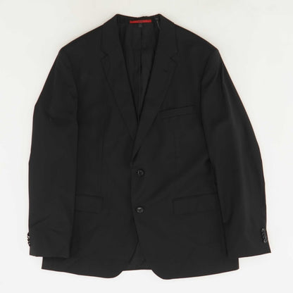 Single-Breasted Wool Black Sport Coat