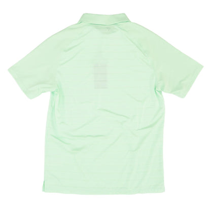 Neon Green Striped Short Sleeve Polo