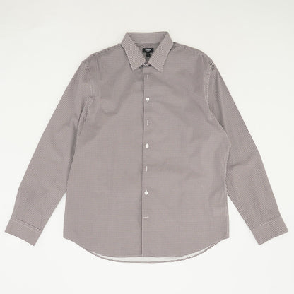 Brown Graphic Long Sleeve Button Down