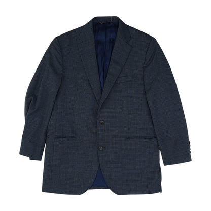 Gray Plaid Wool Blend Sport Coat