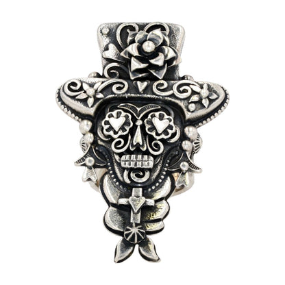 Sterling Silver Sugar Skull Navajo Band