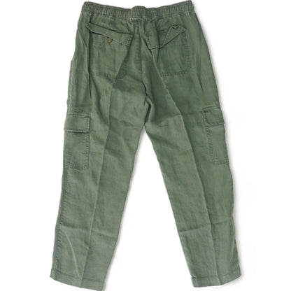 Olive Solid Cargo Pants