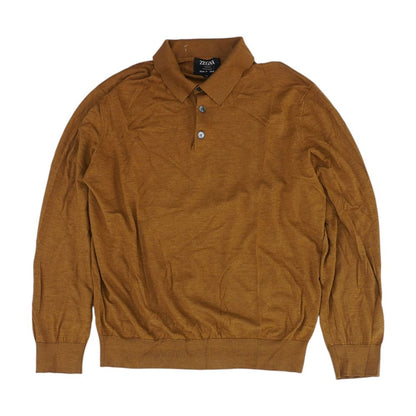 Brown Casheta Long Sleeve Polo