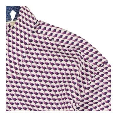 Purple Graphic Long Sleeve Button Down