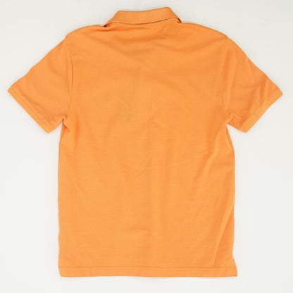 Orange Solid Short Sleeve Polo
