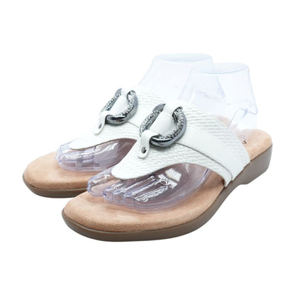White Flat Sandals