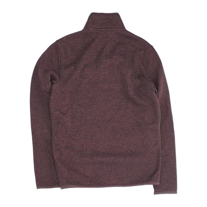 Maroon Solid 1/4 Zip Sweater