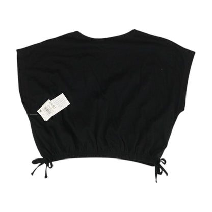 Black Solid Crewneck T Shirt
