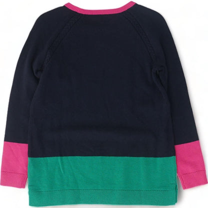 Multi Color Block Crewneck Sweater