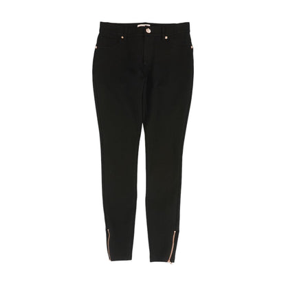 Black Solid Five Pocket Pants