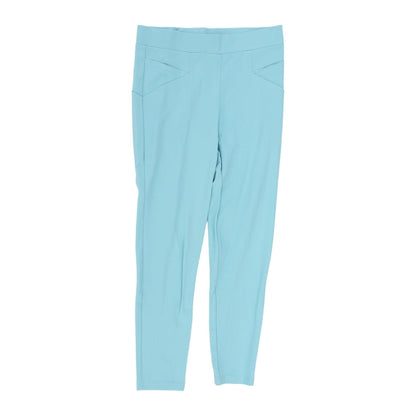 Turquoise Solid Five Pocket Pants