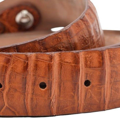Brown American Alligator Leather Belt